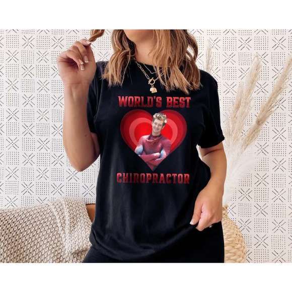 Worlds Best Chiropractor T Shirt Andrew Garfield Love - Picture 1 of 4